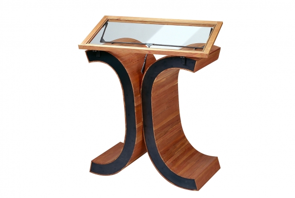 pupitre  
en prunier et acier